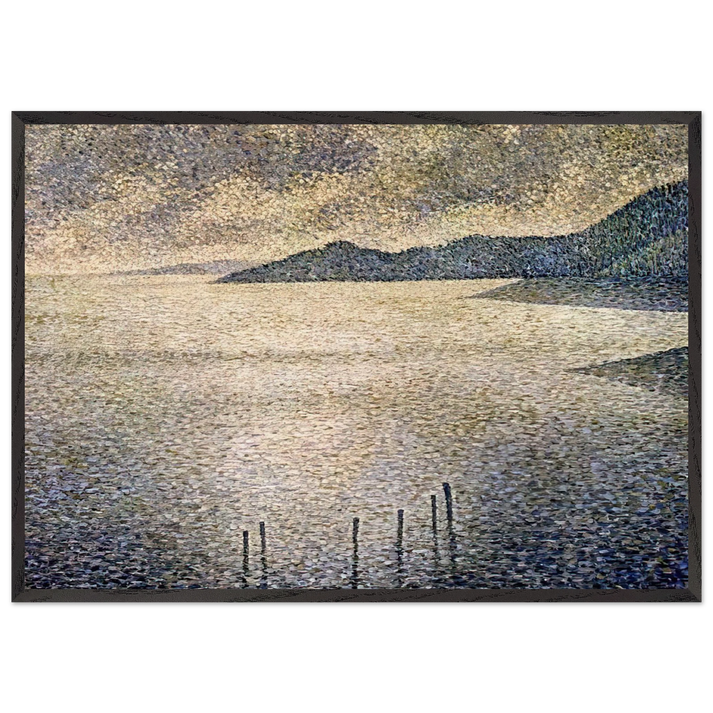 CHANNEL COAST 1892 - Theo van Rysselberghe 70x100 cm / 28x40 inches Framed Art Print – Black Wooden Frame