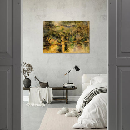 Reflections in the Water - Paul Cézanne Brushed Aluminum Print - 70x100 cm / 28x40 inches | Paul Cézanne Aluminum Print | Paul Cézanne Prints