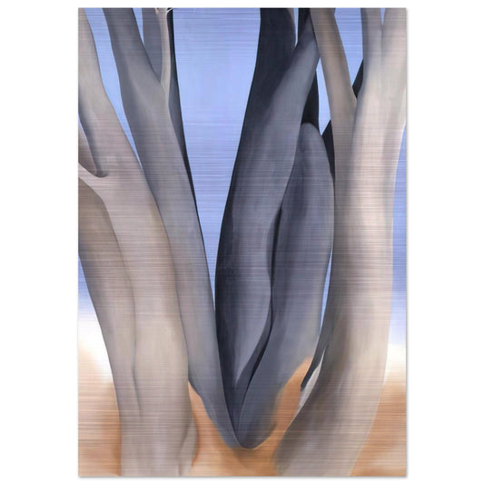 Dark Tree Trunks - Georgia O'Keeffe Brushed Aluminum Print - 70x100 cm / 28x40 inches | Georgia O'Keeffe Aluminum Print | Georgia O'Keeffe Prints
