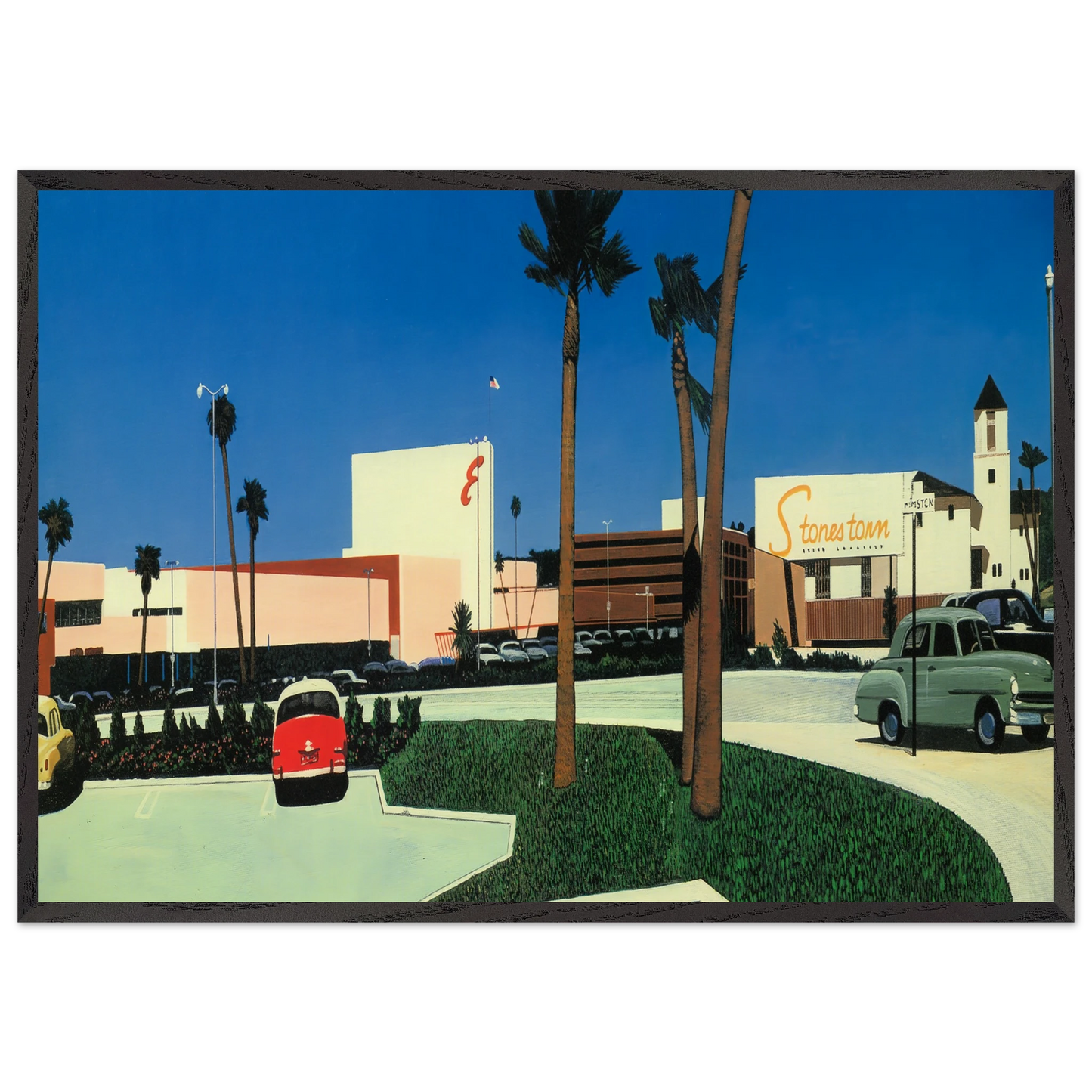 In the beginning Stonestown N2 - Hiroshi Nagai Framed Art Print – Black Wooden Frame - Default Title - -Framed Art Print