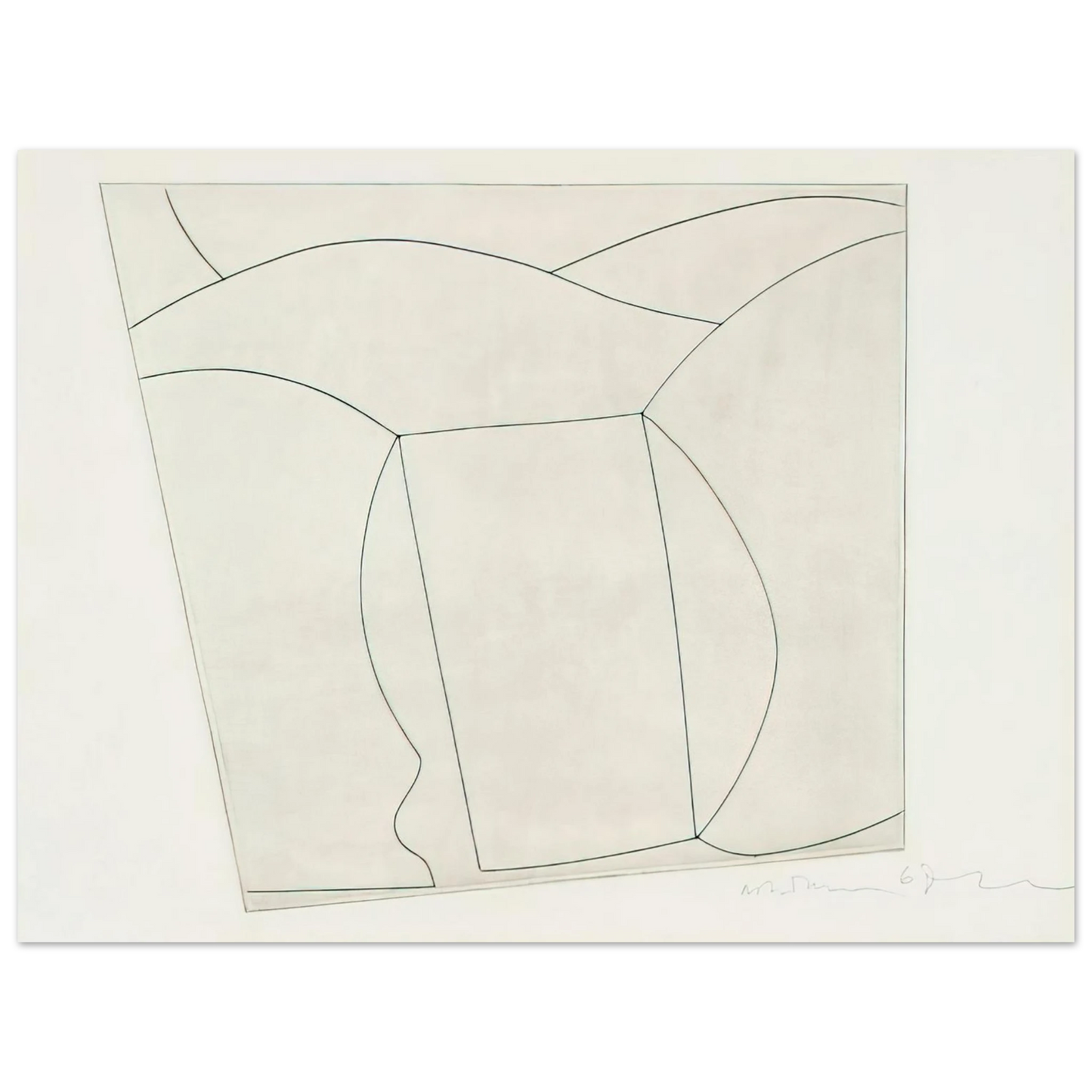 Ben Nicholson - 3 forms in a landscape - 1967 Fine Art Poster - Default Title