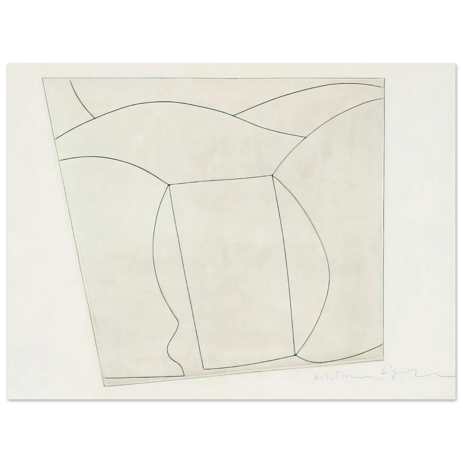 Ben Nicholson - 3 forms in a landscape - 1967 Fine Art Poster - Default Title