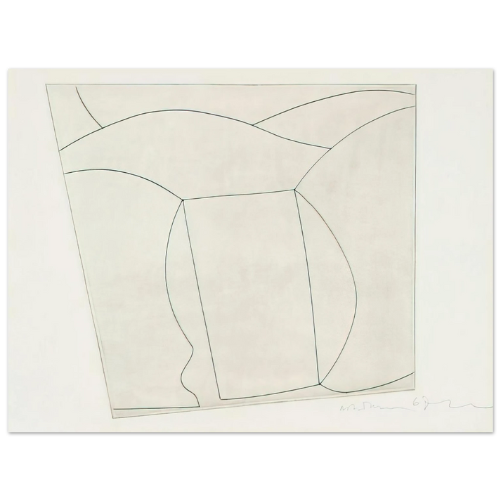 Ben Nicholson - 3 forms in a landscape - 1967  75x100 cm / 30x40inches Fine Art Poster