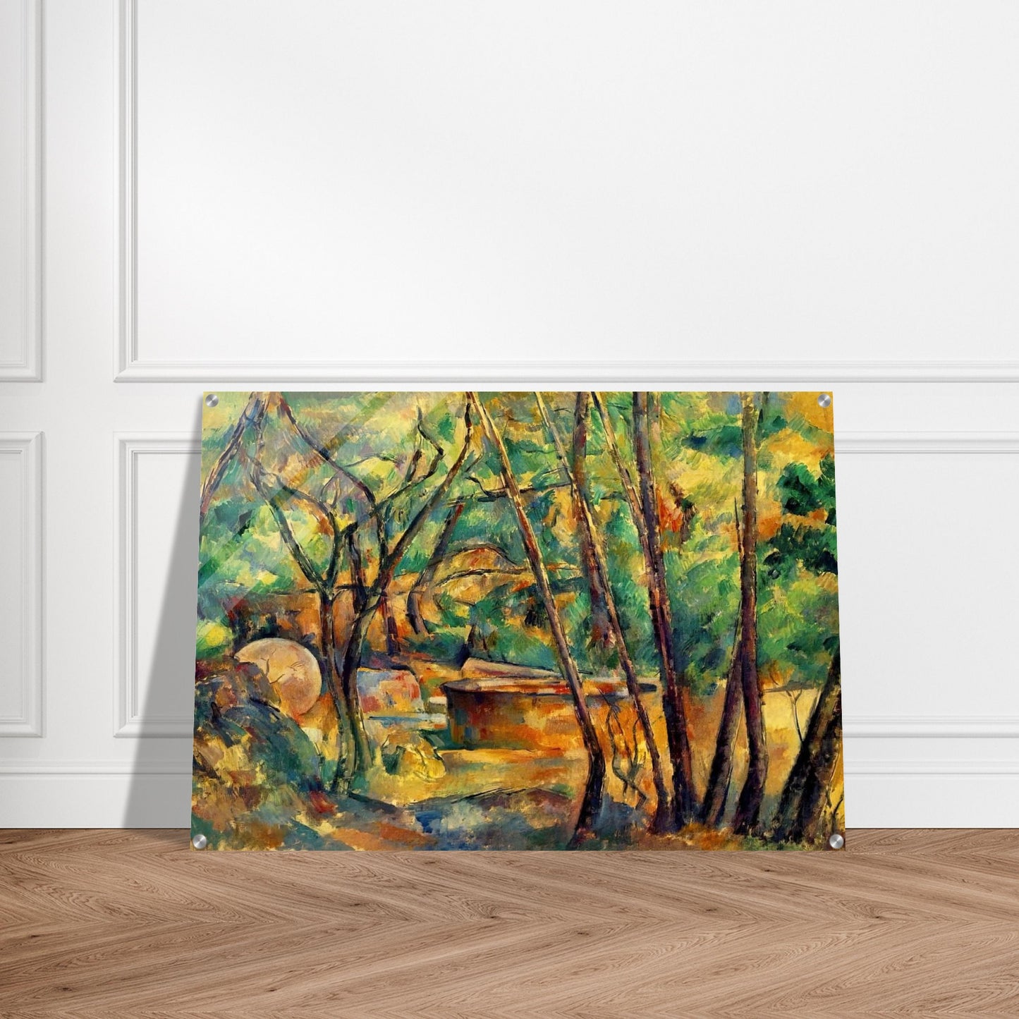 Millstone and Cistern Under Trees - Paul Cézanne Acrylic Print - 70x100 cm / 28x40″ inches
