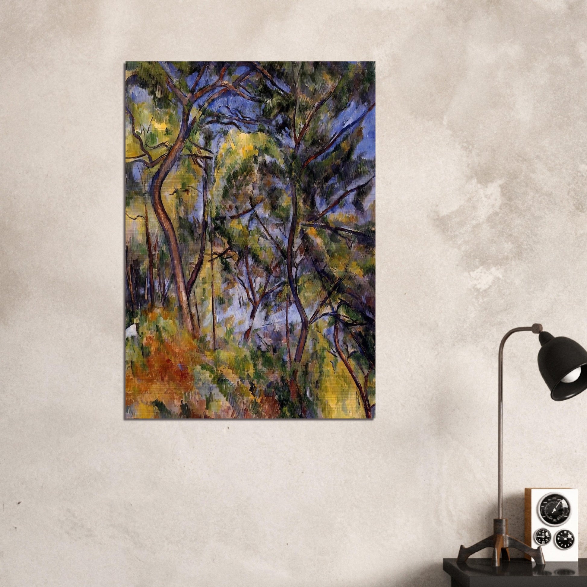 Forest - Paul Cézanne Brushed Aluminum Print - 70x100 cm / 28x40 inches | Paul Cézanne Aluminum Print | Paul Cézanne Prints