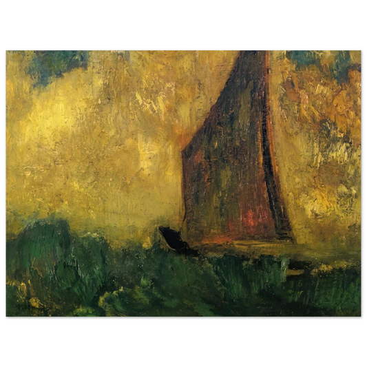 Odilon Redon - THE MYSTERIOUS BOAT Fine Art Poster - Default Title
