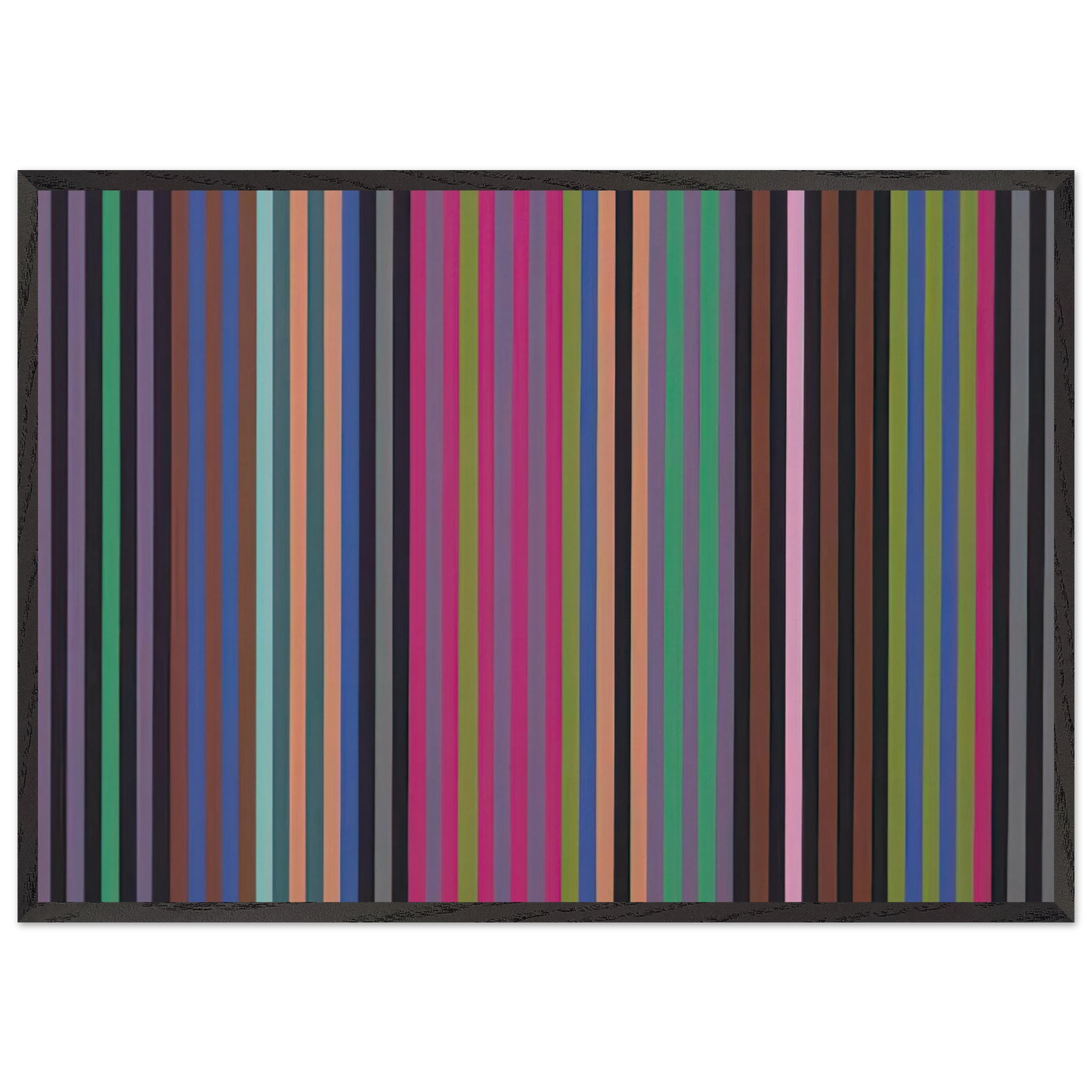 King Kong - 1969 - Gene Davis Framed Art Print – Black Wooden Frame - Default Title - -Framed Art Print