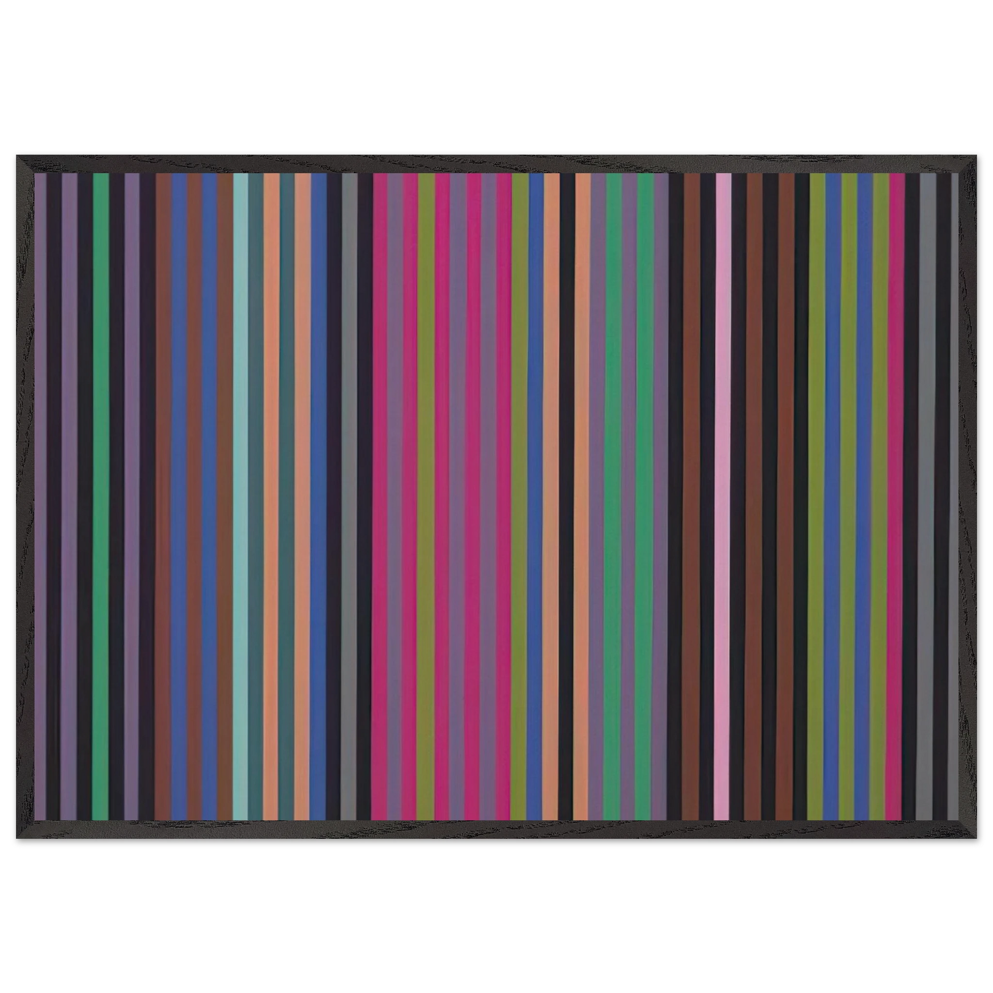 King Kong - 1969 - Gene Davis Framed Art Print – Black Wooden Frame - Default Title - -Framed Art Print