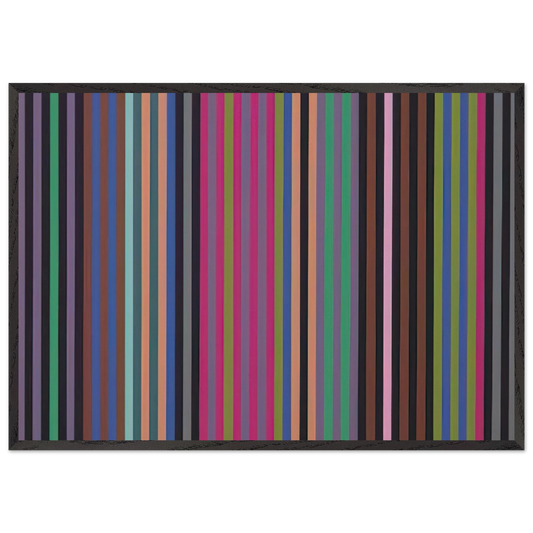 King Kong - 1969 - Gene Davis Framed Art Print – Black Wooden Frame - Default Title - -Framed Art Print