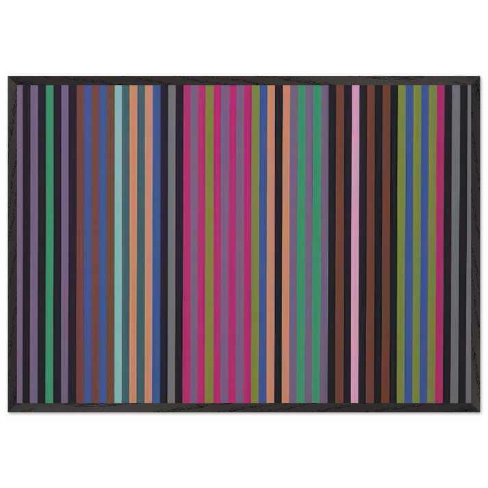 King Kong - 1969 - Gene Davis 70x100 cm / 28x40 inches Framed Art Print – Black Wooden Frame