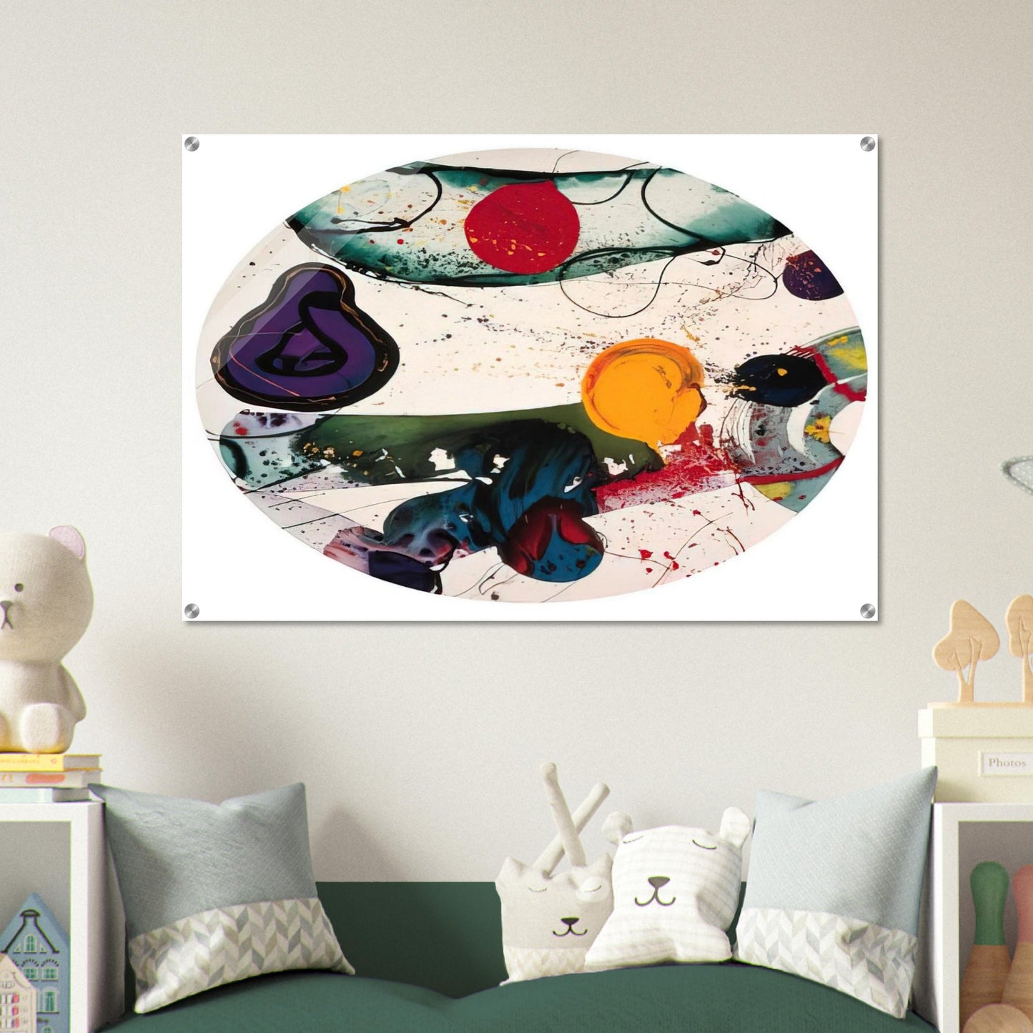 Lollipop  SF88-250  - Sam Francis Acrylic Print - 70x100 cm / 28x40″ inches | Sam Francis Wall Art | Sam Francis Prints