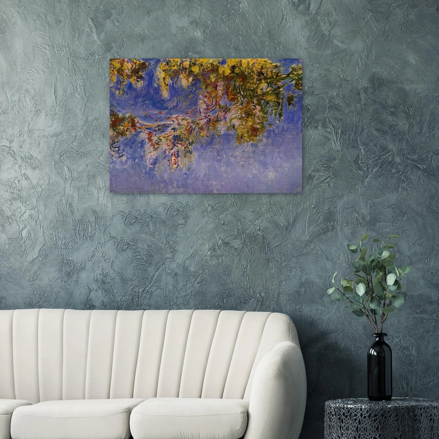 Wisteria - claude monet Brushed Aluminum Print - 70x100 cm / 28x40 inches | claude monet Aluminum Print | claude monet Prints