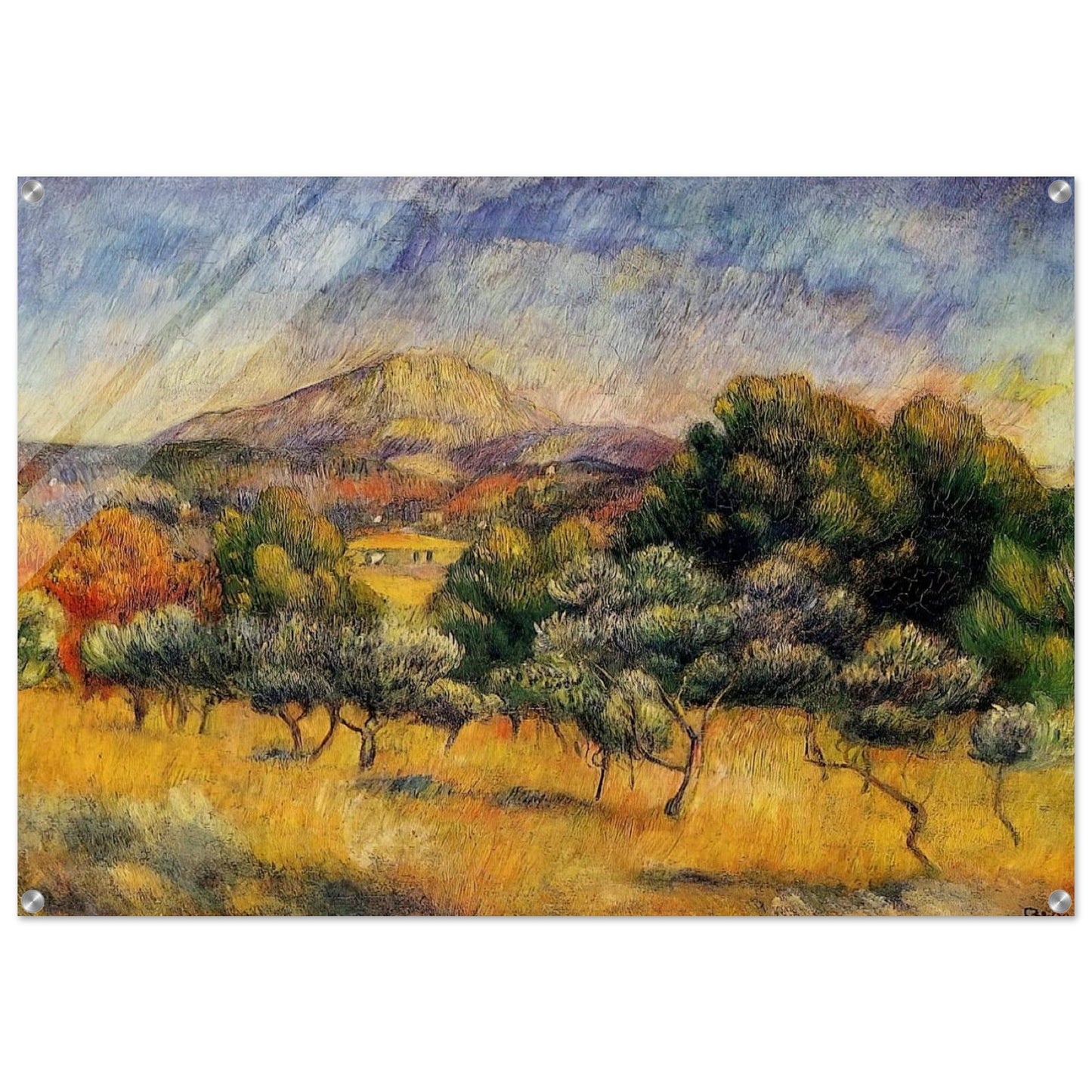 Mount Sainte Victoire - Pierre-Auguste Renoir Acrylic Print - 70x100 cm / 28x40″ inches | Pierre-Auguste Renoir Wall Art | Pierre-Auguste Renoir Prints