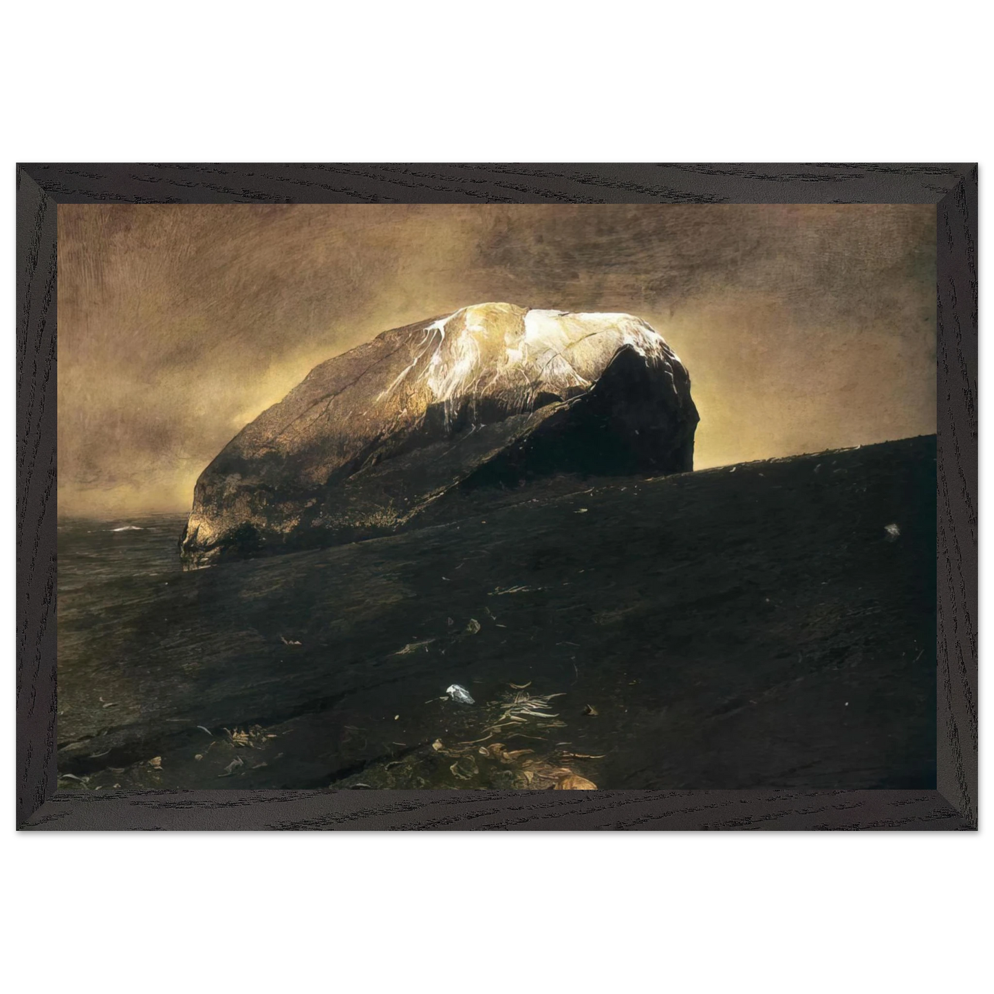 Andrew Wyeth - NOT DETECTED 42 Wall Art - 60x80 cm / 24x32 inches - Premium Wooden Framed Poster With Fine Art Paper - White frame