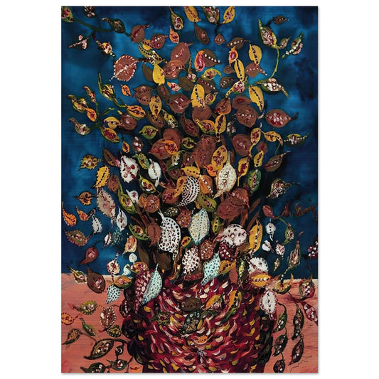 Le Bouquet de Feuilles - Naïve Art Primitivism - Seraphine Louis Brushed Aluminum Print - 70x100 cm / 28x40 inches | Seraphine Louis Aluminum Print | Seraphine Louis Prints
