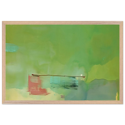 Helen Frankenthaler - Springscape - 1975 Wall art - A1 (59.4 x 84.1  cm) - Premium Wooden Framed Poster With Fine Art Paper-canvas - Black frame