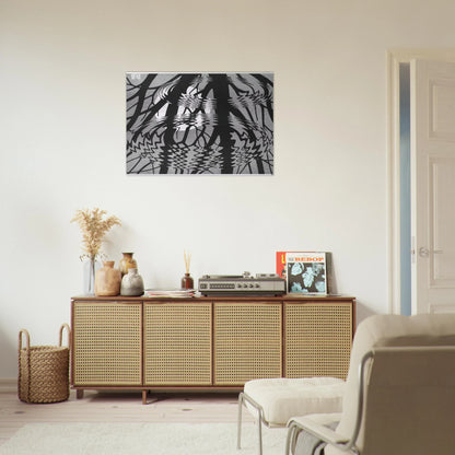 RIPPLED SURFACE - MC Escher Brushed Aluminum Print - 70x100 cm / 28x40 inches | MC Escher Aluminum Print | MC Escher Prints