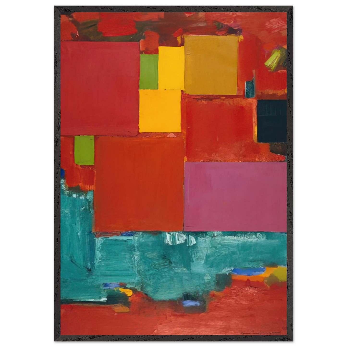 Pompeii - Hans Hofmann Framed Art Print – Black Wooden Frame - Default Title - -Framed Art Print