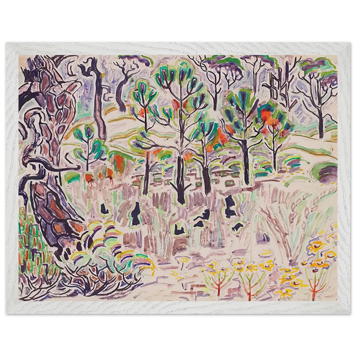 Walter Inglis Anderson - Walter Anderson Wall art - A1 (59.4 x 84.1  cm) - Premium Wooden Framed Poster With Fine Art Paper - Black frame