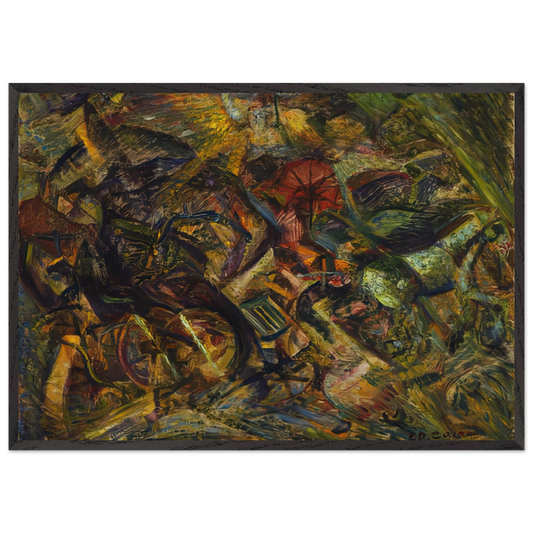 JOLTS OF A CAB 1911 - Carlo Carra Framed Art Print – Black Wooden Frame - Default Title - -Framed Art Print