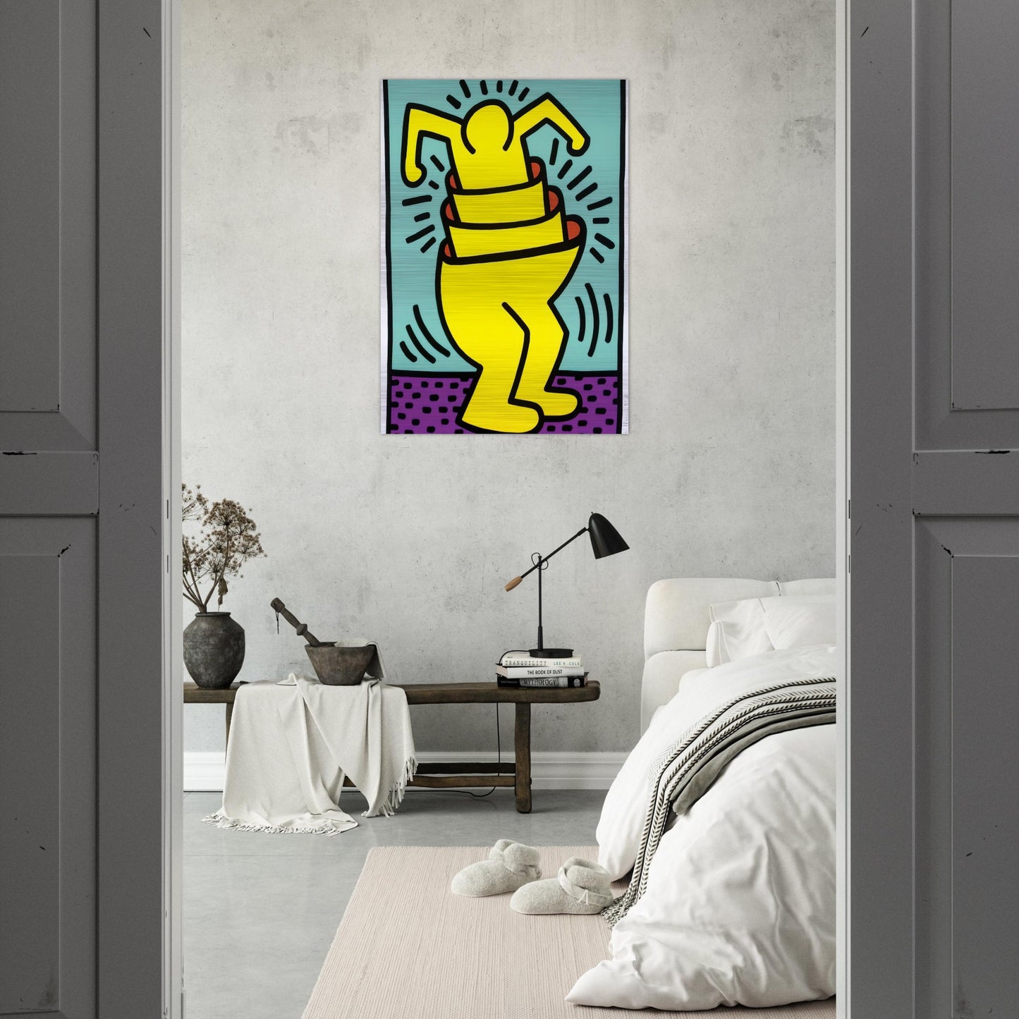 UNTITLED 1989 - Keith Haring Brushed Aluminum Print - 70x100 cm / 28x40 inches | Keith Haring Aluminum Print | Keith Haring Prints