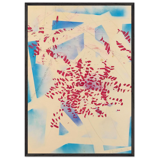 UNO DEI TRE QUADRI MUTI SENZA SCRITTURA 1988 - Alighiero Boetti Framed Art Print – Black Wooden Frame - Default Title - -Framed Art Print