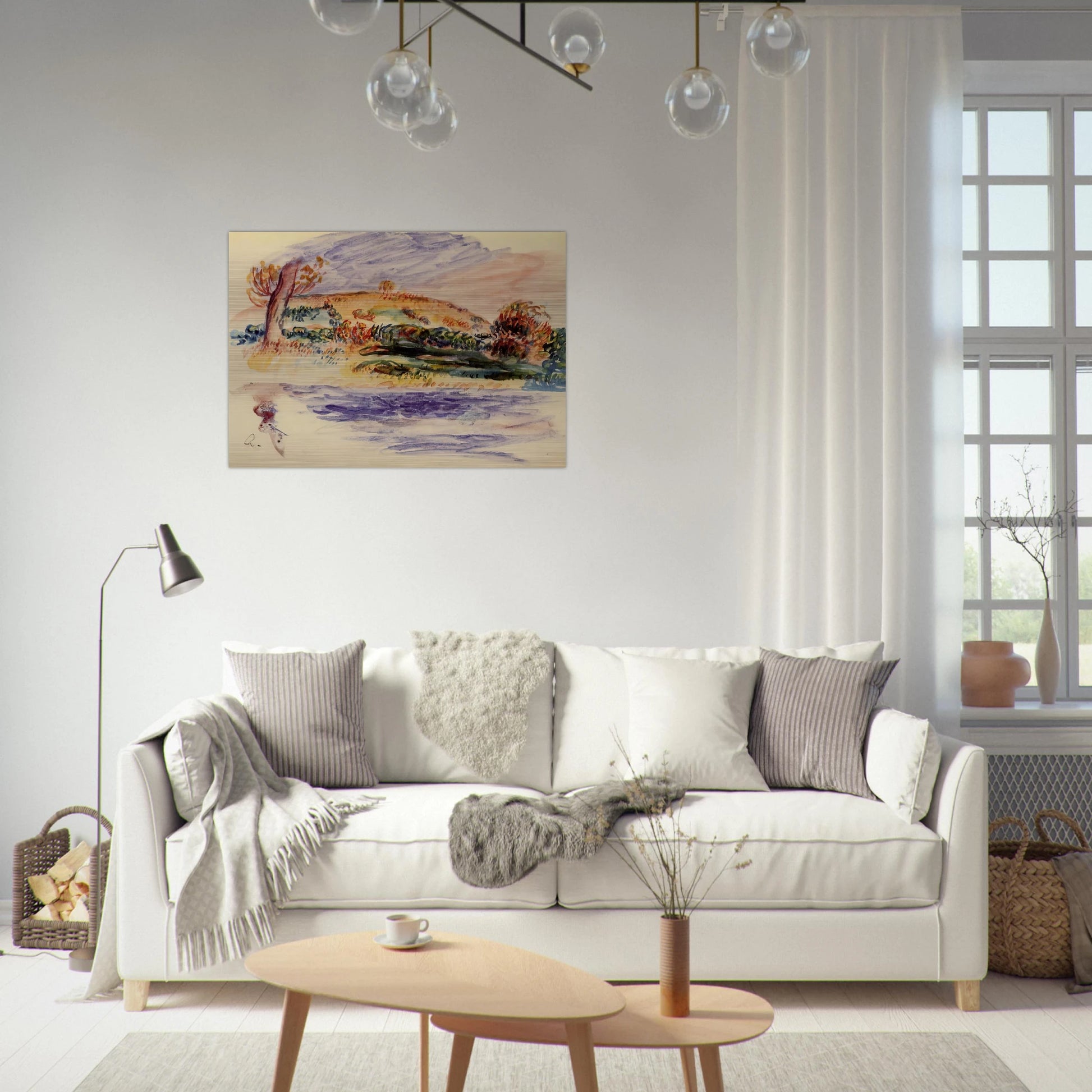 Landscape - Pierre-Auguste Renoir Brushed Aluminum Print - 70x100 cm / 28x40 inches | Pierre-Auguste Renoir Aluminum Print | Pierre-Auguste Renoir Prints