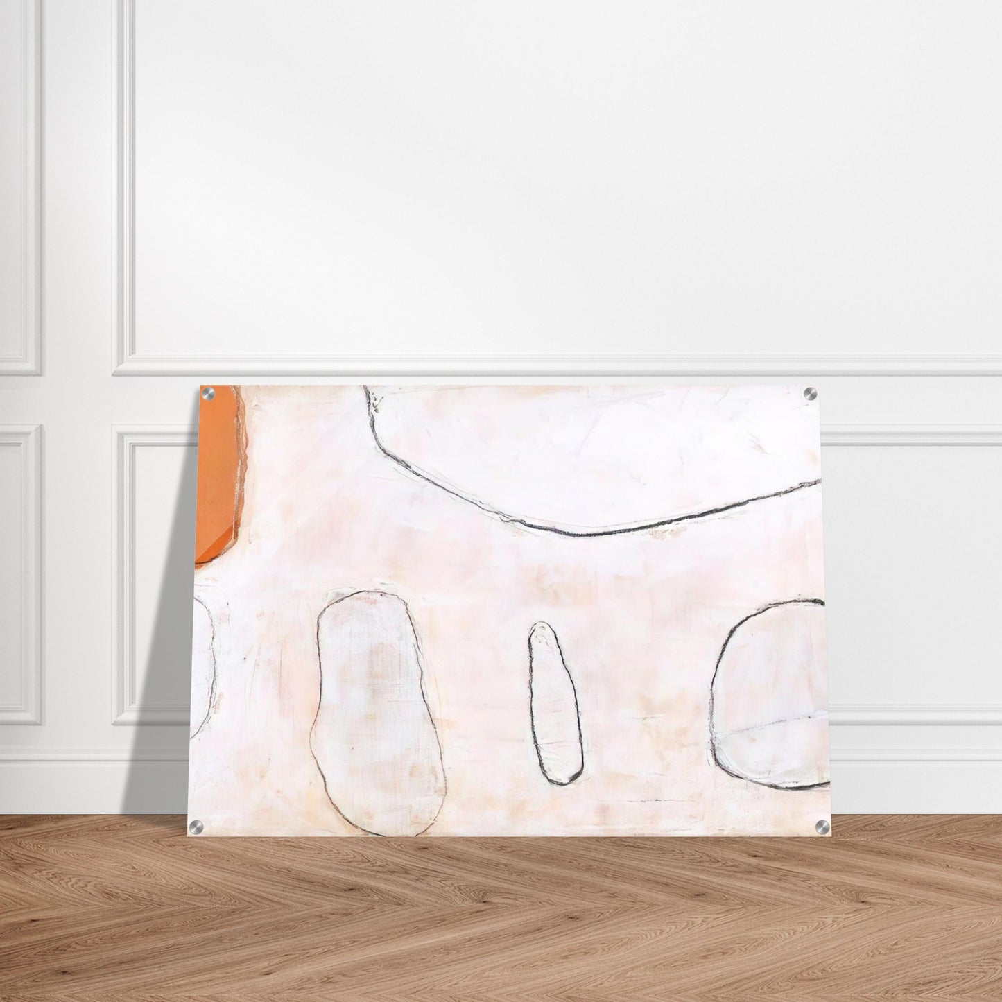 Orange and White - 1962 - William Scott Acrylic Print - 70x100 cm / 28x40″ inches | William Scott Wall Art | William Scott Prints