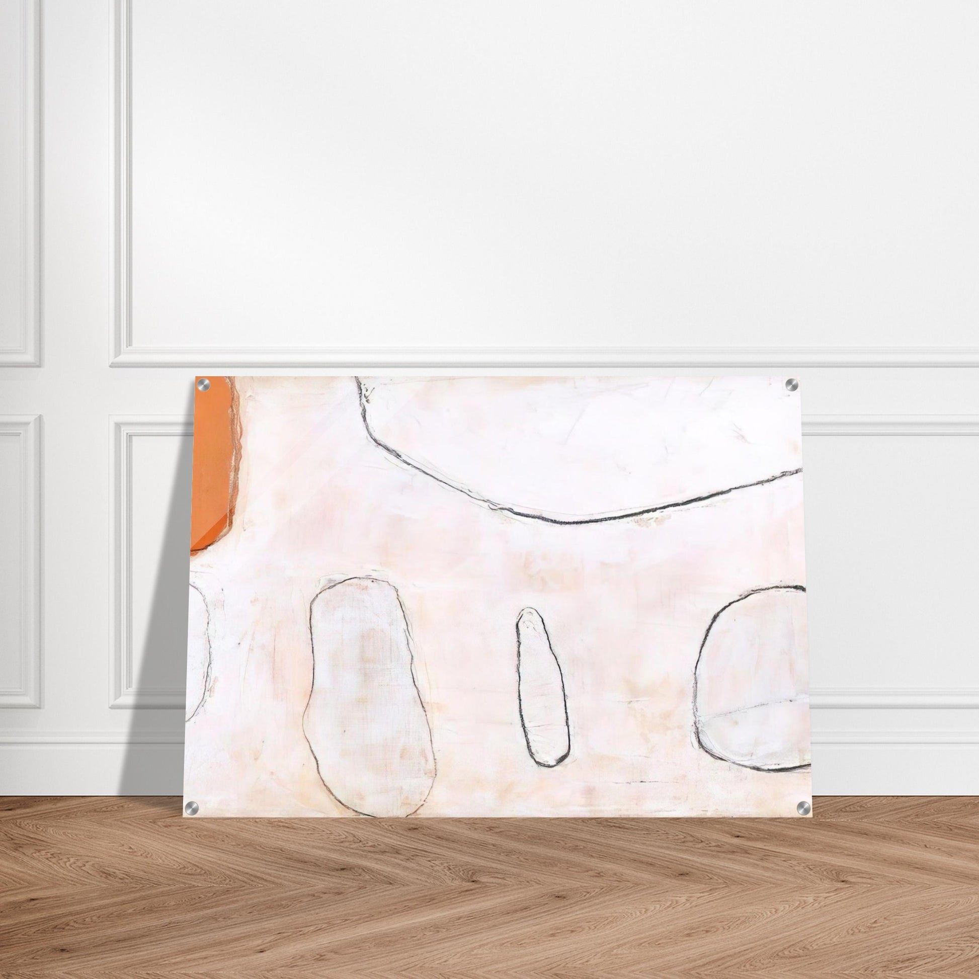 Orange and White - 1962 - William Scott Acrylic Print - 70x100 cm / 28x40″ inches | William Scott Wall Art | William Scott Prints