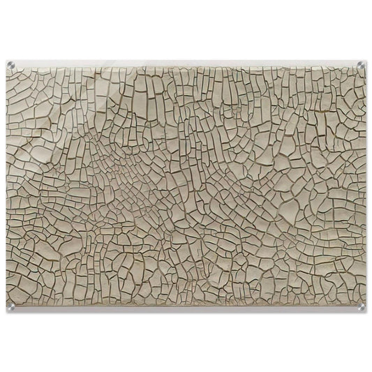 Cretto Grande Bianco - 1982 - Alberto Burri Acrylic Print - 70x100 cm / 28x40″ inches | Alberto Burri Wall Art | Alberto Burri Prints