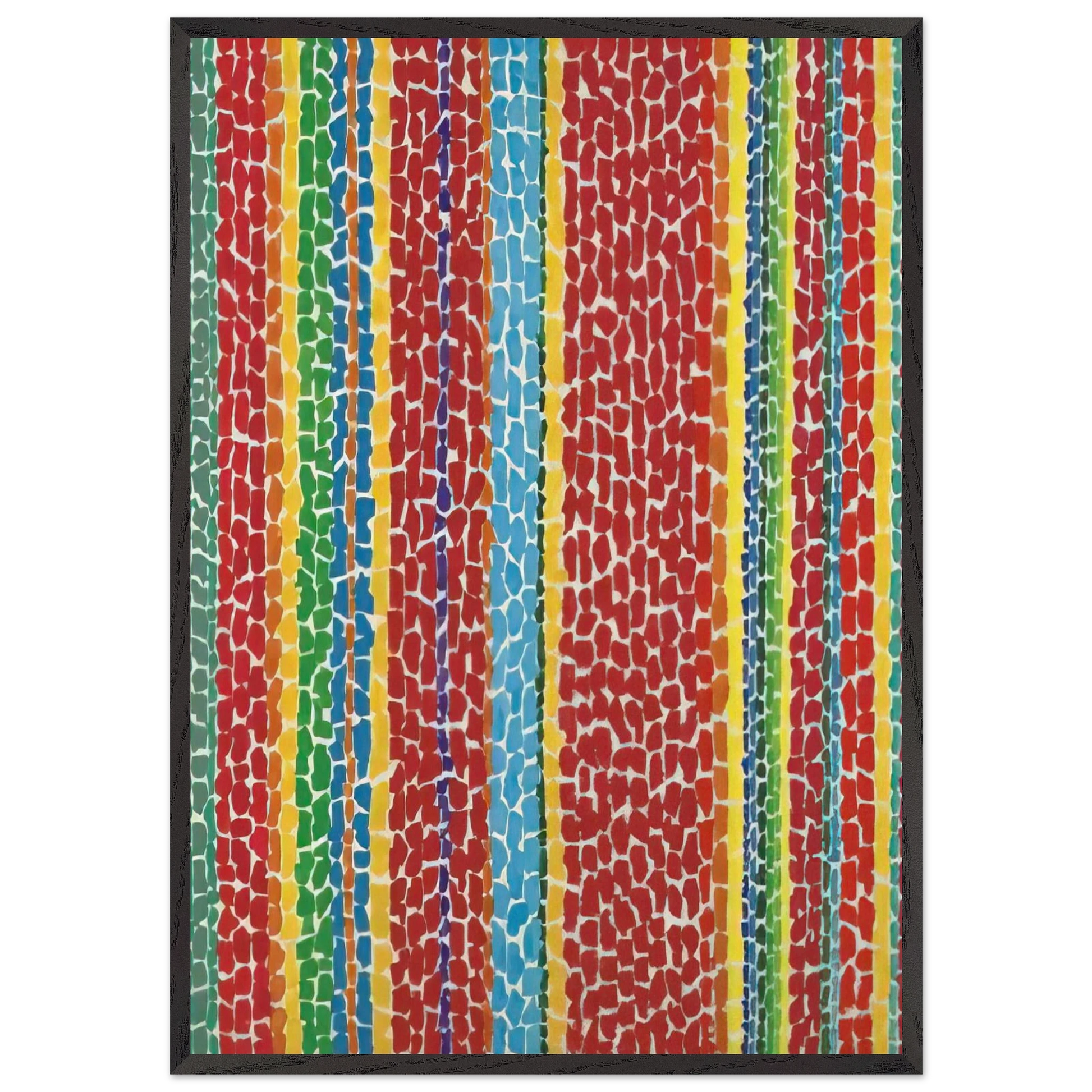 RED VIOLET NURSERY VIEWED FROM ABOVE 1970 - Alma Woodsey Thomas Framed Art Print – Black Wooden Frame - Default Title - -Framed Art Print