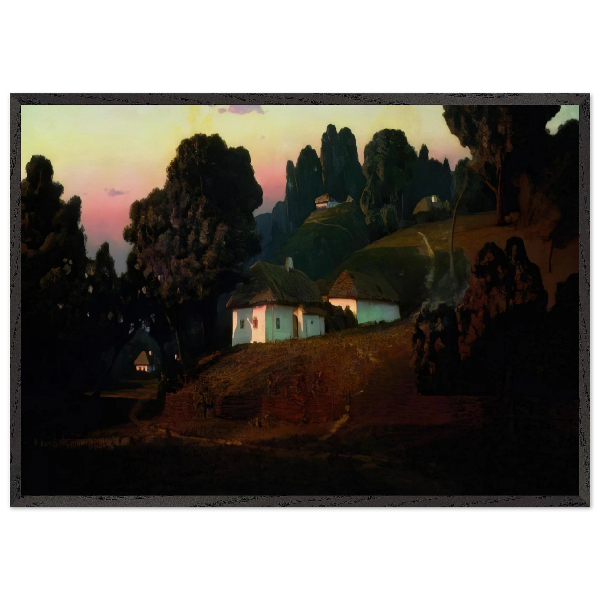 Evening in Ukraine - Arkhyp Kuindzhi Framed Art Print – Black Wooden Frame - Default Title - -Framed Art Print
