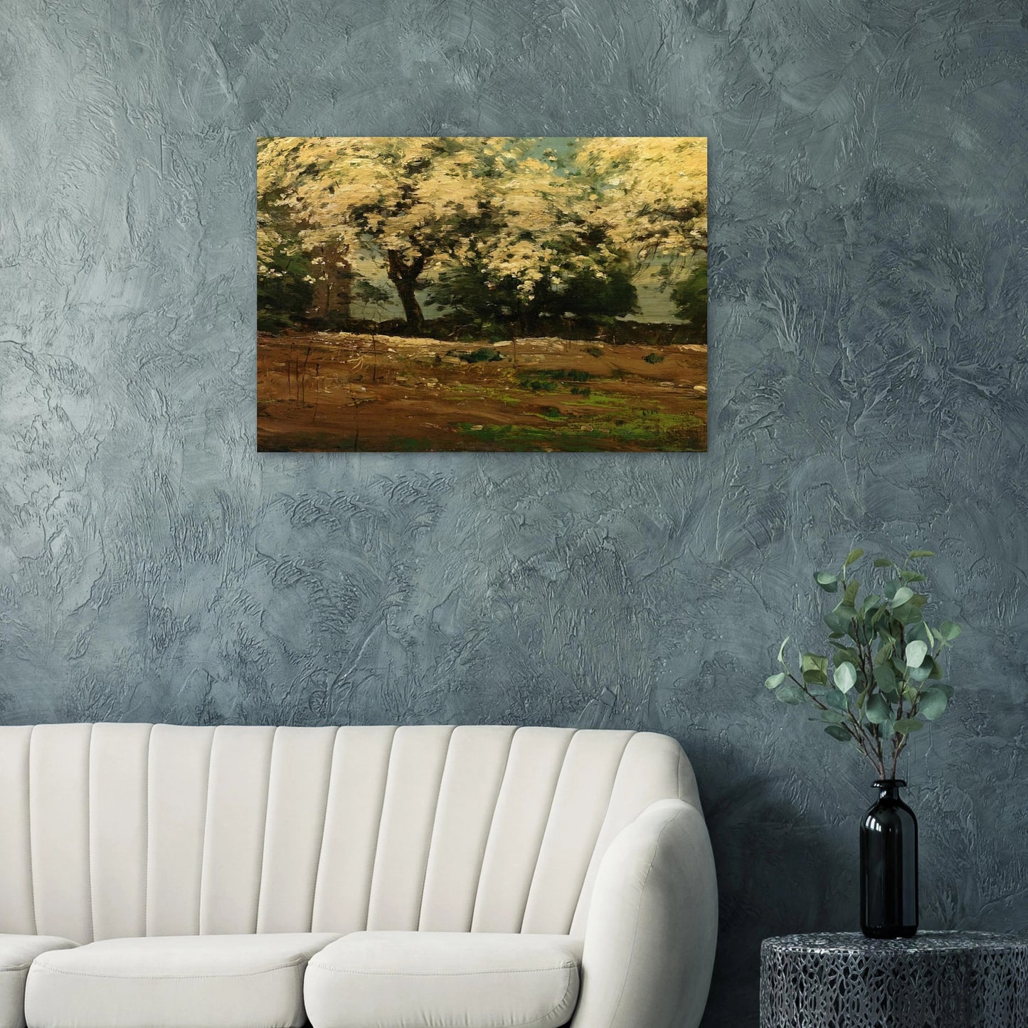 Blossoms - Childe Hassam Brushed Aluminum Print - 70x100 cm / 28x40 inches | Childe Hassam Aluminum Print | Childe Hassam Prints