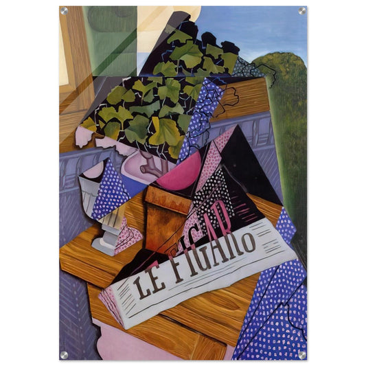 A POT OF GERANIUMS 1915 - Juan Gris Acrylic Print - 70x100 cm / 28x40″ inches | Juan Gris Wall Art | Juan Gris Prints
