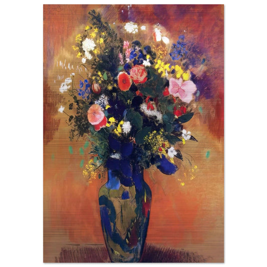 LARGE BOUQUET OF WILD FLOWERS - Odilon Redon Brushed Aluminum Print - 70x100 cm / 28x40 inches | Odilon Redon Aluminum Print | Odilon Redon Prints