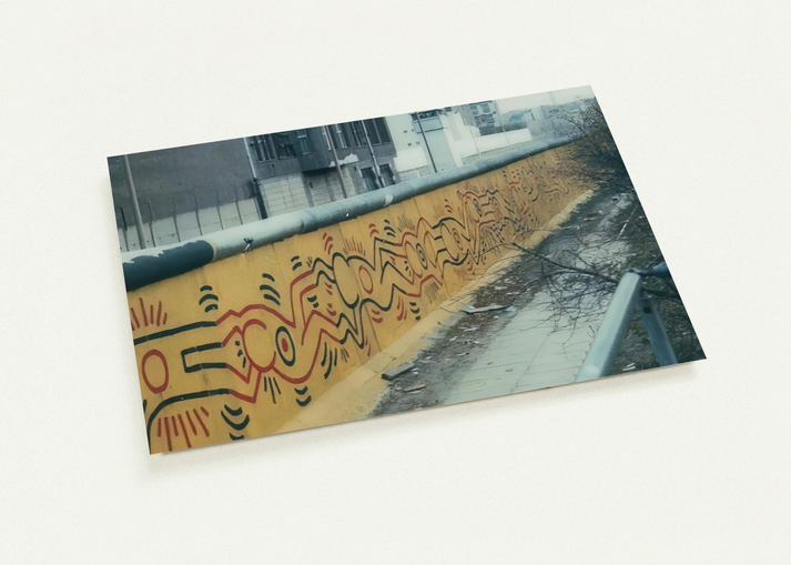 BERLIN MURAL 1986 By Keith Haring Pack of 10 Post Cards | Keith Haring Post Cards | A6 (10.5 x 14.8 cm) - 4.1 x 5.8 inches