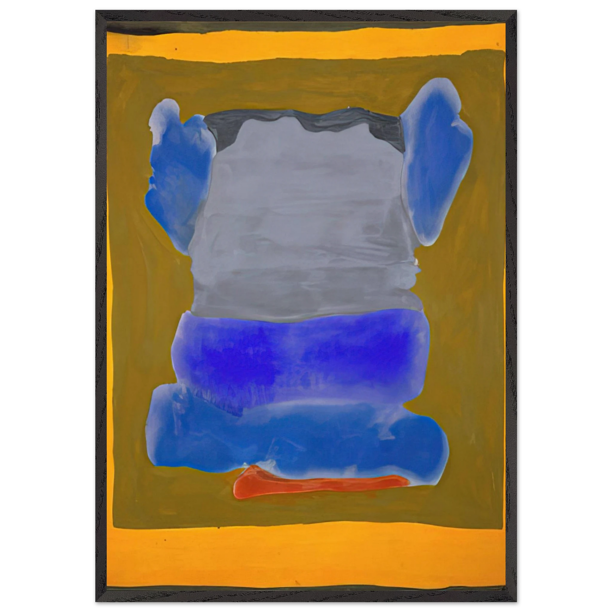 Buddha s Court - 1964 - Helen Frankenthaler Framed Art Print – Black Wooden Frame - Default Title - -Framed Art Print