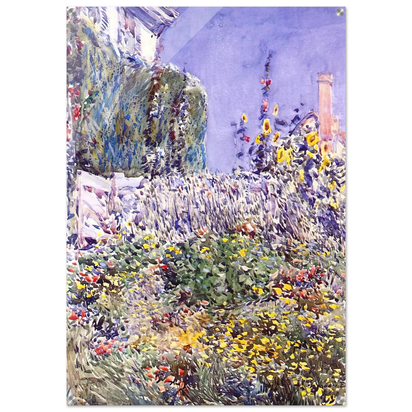 Dexter`s Garden - Childe Hassam Acrylic Print - 70x100 cm / 28x40″ inches