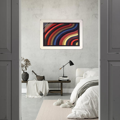 Two Centimeter Wavy Bands in Colors - Sol LeWitt Acrylic Print - 70x100 cm / 28x40″ inches | Sol LeWitt Wall Art | Sol LeWitt Prints