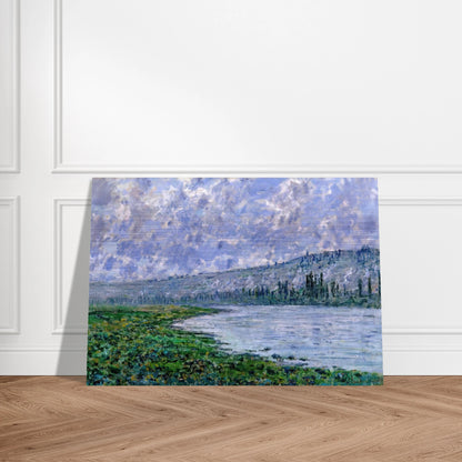 The Seine and the Chaantemesle - claude monet Brushed Aluminum Print - 70x100 cm / 28x40 inches | claude monet Aluminum Print | claude monet Prints