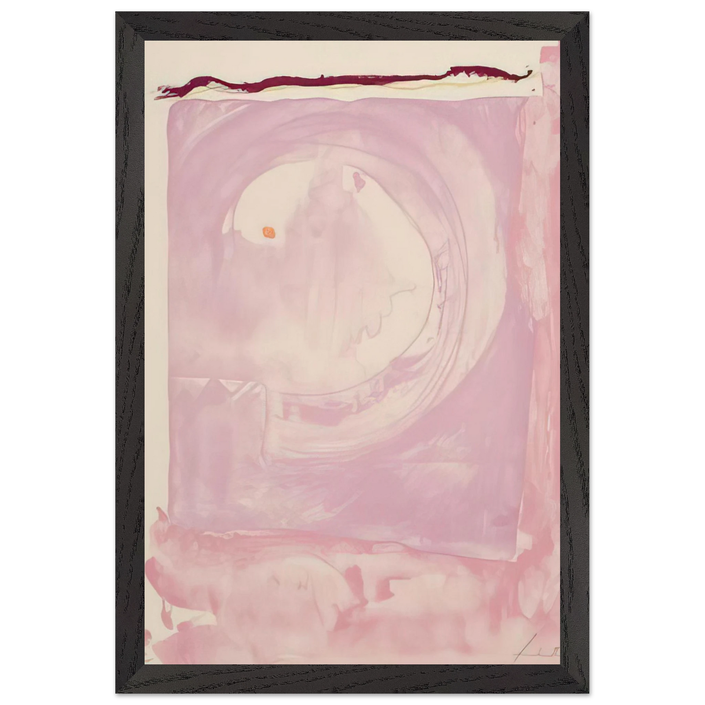 Helen Frankenthaler - Reflections IX - 1995 Wall art - A3 (29.7 x 42  cm) - Premium Wooden Framed Poster With Fine Art Paper - White frame
