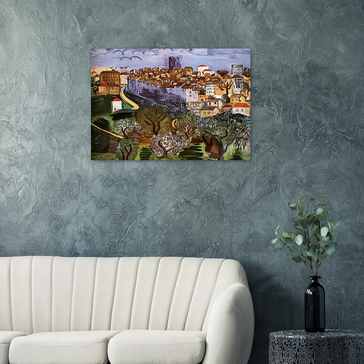 VENCE 1923 - Raoul Dufy Brushed Aluminum Print - 70x100 cm / 28x40 inches | Raoul Dufy Aluminum Print | Raoul Dufy Prints