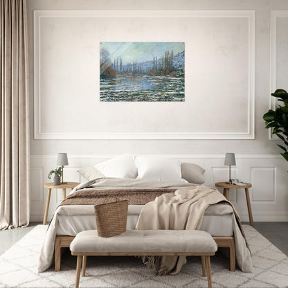 The Thaw at Vetheuil - claude monet Acrylic Print - 70x100 cm / 28x40″ inches | claude monet Wall Art | claude monet Prints