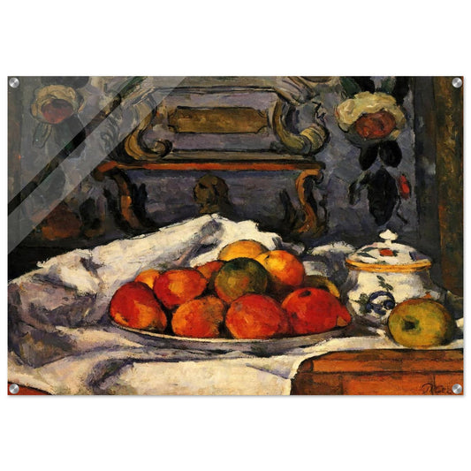 Dish of Apples - Paul Cézanne Acrylic Print - 70x100 cm / 28x40″ inches