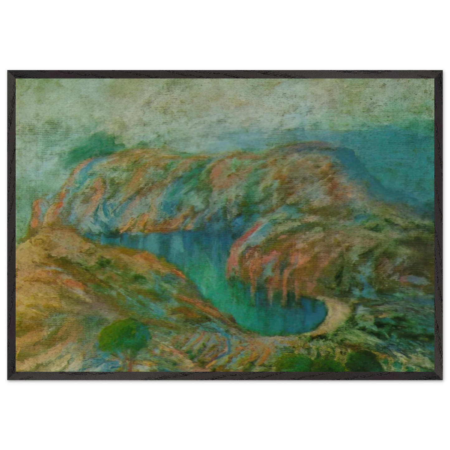 CALANQUE JONCULS CADAQUES - Salvador Dali Framed Art Print – Black Wooden Frame - Default Title - -Framed Art Print