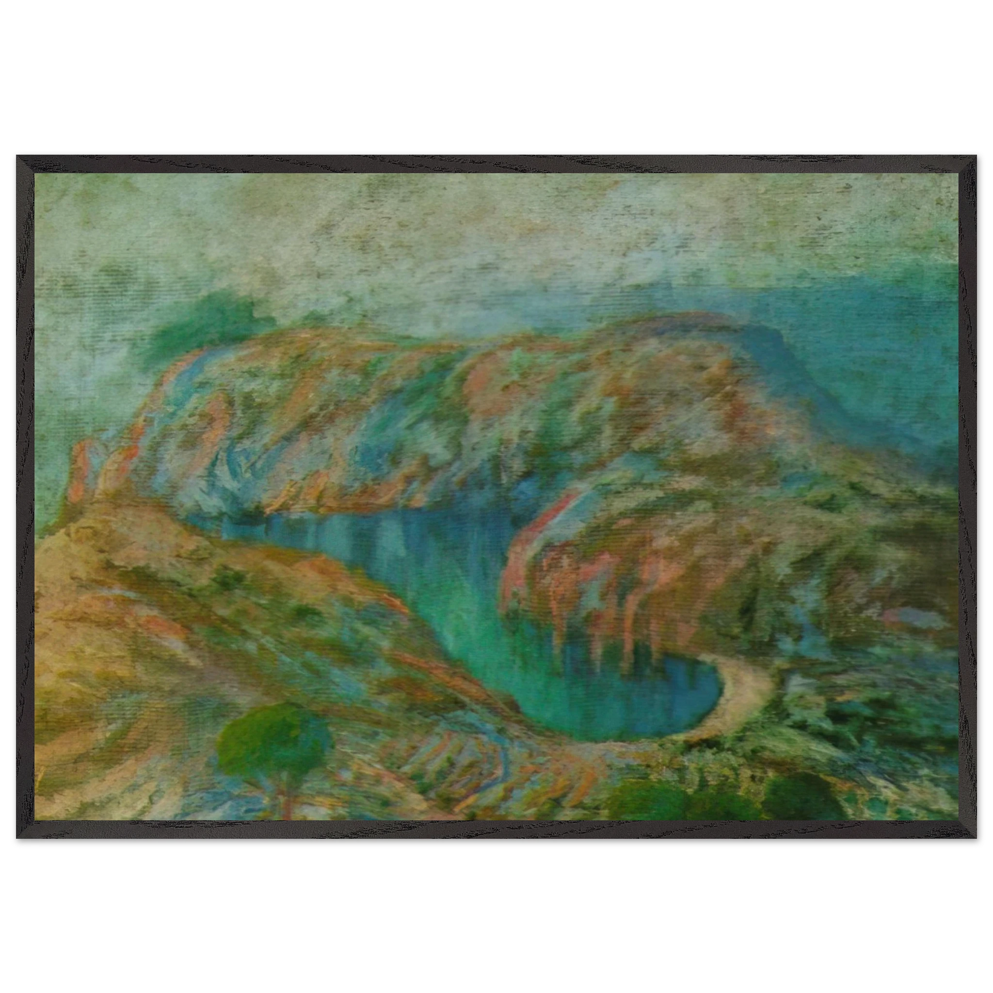 CALANQUE JONCULS CADAQUES - Salvador Dali Framed Art Print – Black Wooden Frame - Default Title - -Framed Art Print