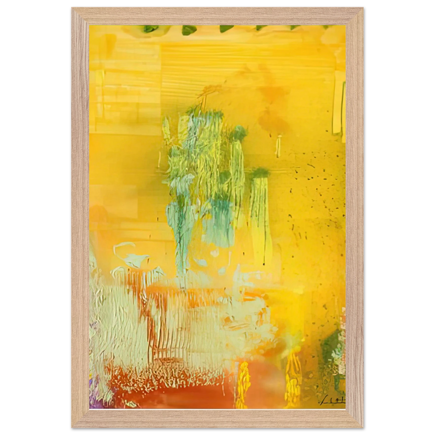 Helen Frankenthaler - Aspens, 1991- Wall Art - 60x80 cm / 24x32 inches - Premium Wooden Framed Poster With Fine Art Paper - White frame