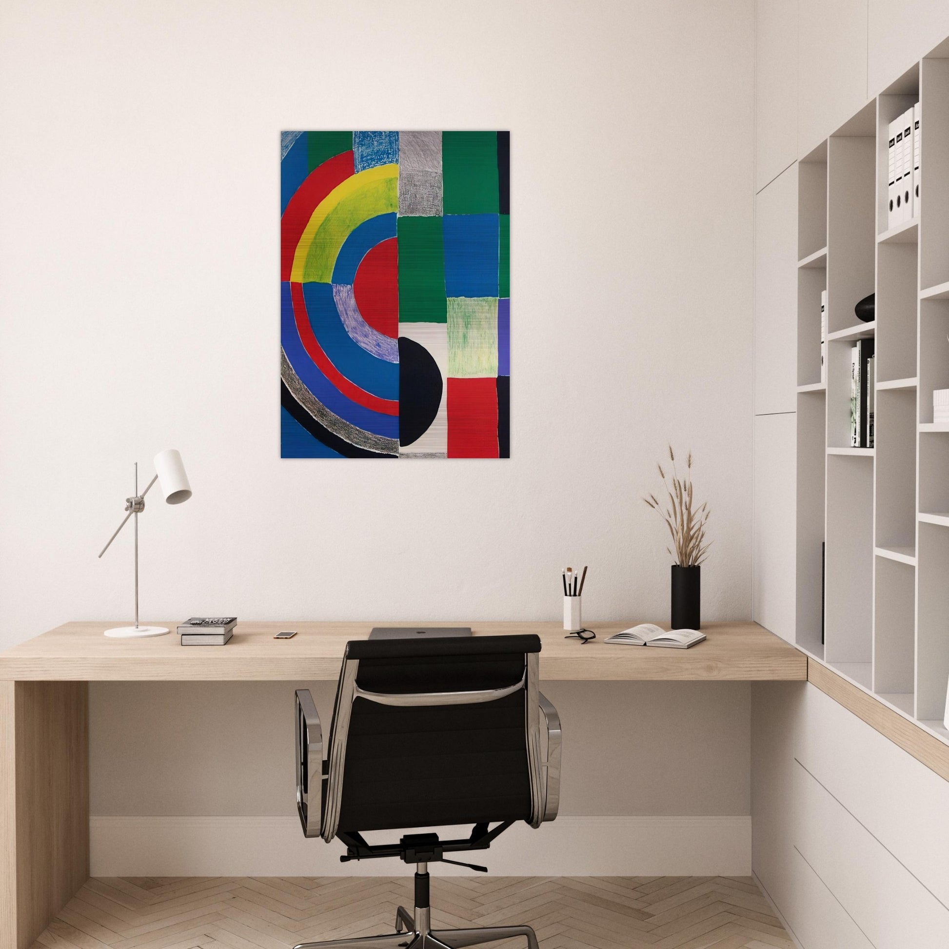 COLOR RHYTHMS - Sonia Delaunay Brushed Aluminum Print - 70x100 cm / 28x40 inches | Sonia Delaunay Aluminum Print | Sonia Delaunay Prints
