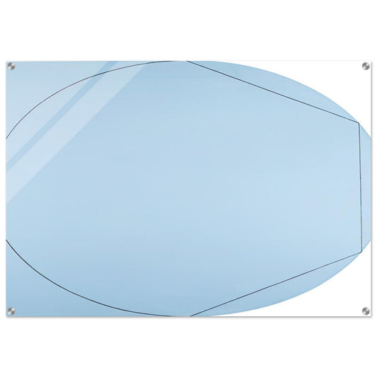 CIRCLE IN AND OUT OF A POLYGON 2 1973 - Robert Mangold Acrylic Print - 70x100 cm / 28x40″ inches