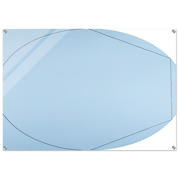 CIRCLE IN AND OUT OF A POLYGON 2 1973 - Robert Mangold Acrylic Print - 70x100 cm / 28x40″ inches